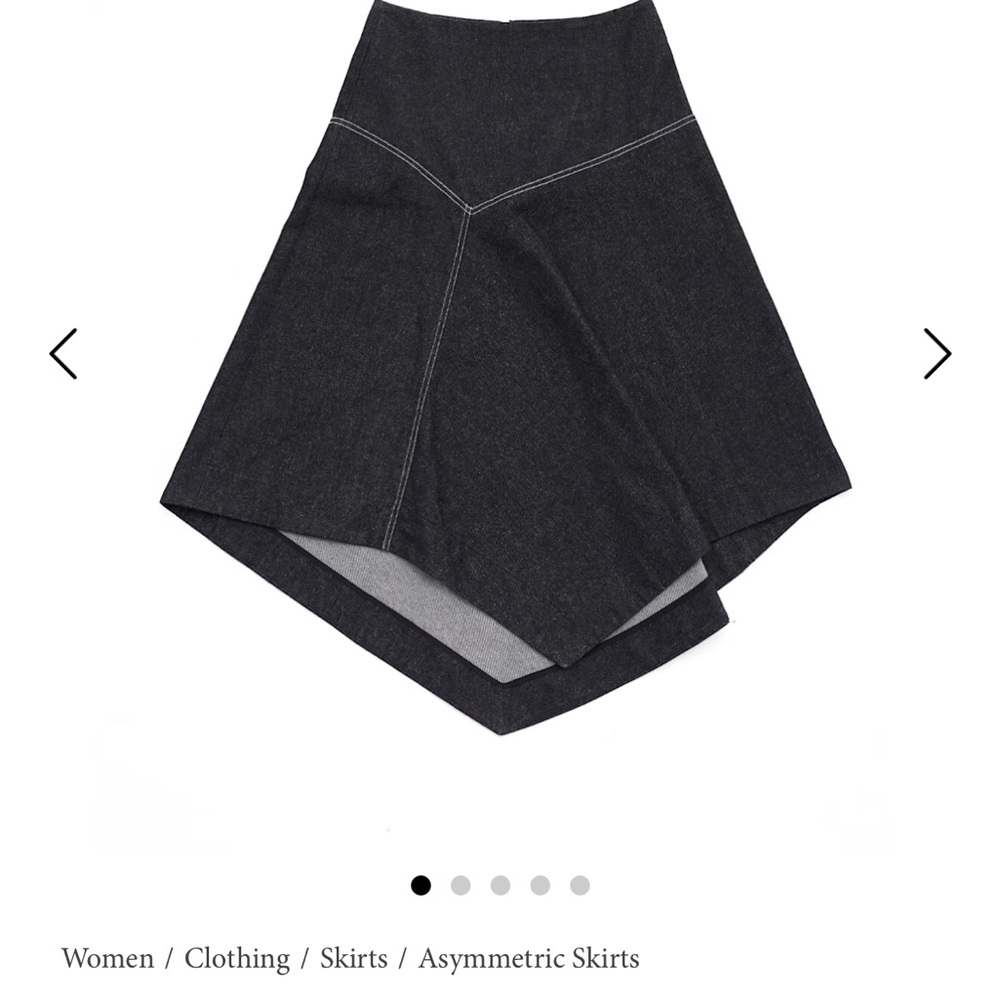 Stylish Charcoal Asymmetrical Skirt